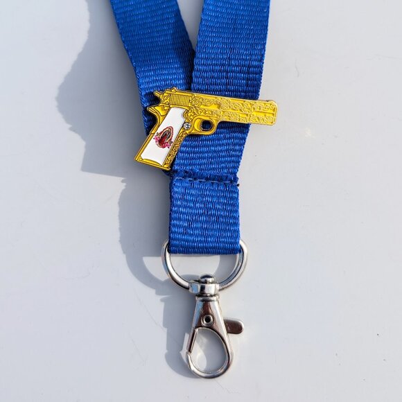 Pin Gun with Virgin Mary For Caps Clothing Enamel Badge Virgen Maria firearm pin - Picture 4 of 5